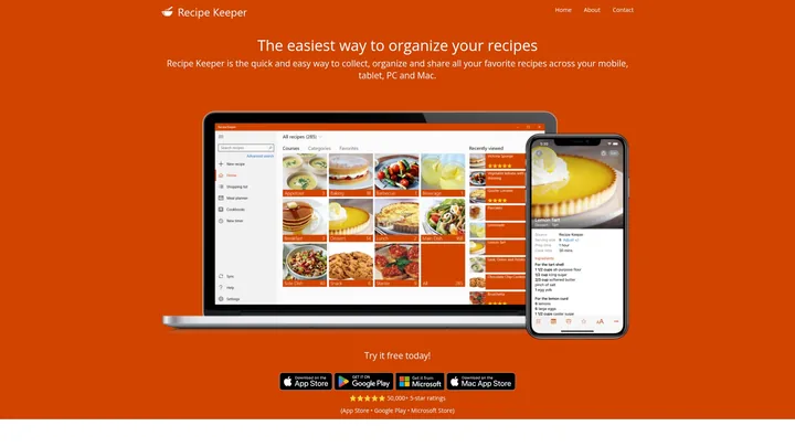 Recipe Keeper Website