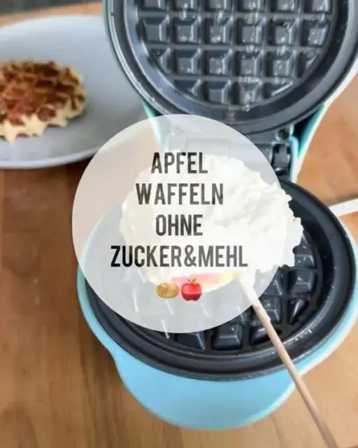 Apfelwaffeln ohne Industriezucker & ohne Mehl